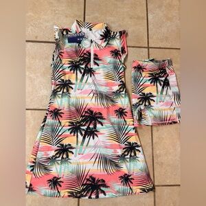 Sonoma Multicolor Palm Print Dress
